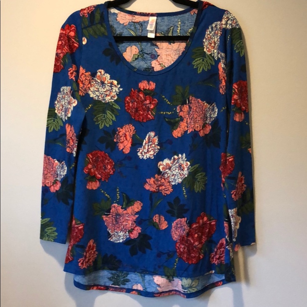 LuLaRoe Lynnae, Bright Blue Floral